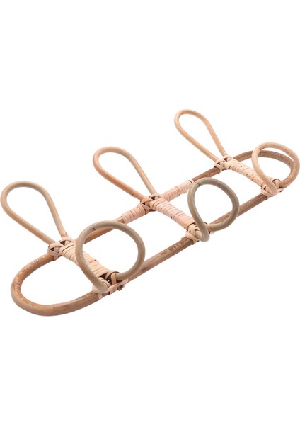 3x Rattan Duvar Kancaları Çocuk Giysiler Organizatör Raf Giysileri Şapka Asılı Kanca Rattan Askı Çocuk Odası Dekor Askı (Yurt Dışından) fiyatları