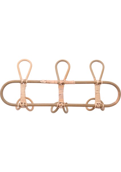 3x Rattan Duvar Kancaları Çocuk Giysiler Organizatör Raf Giysileri Şapka Asılı Kanca Rattan Askı Çocuk Odası Dekor Askı (Yurt Dışından) modelleri
