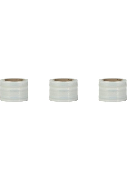 3pcs 3 cm Dar Bantlama Streç Sarma Film Temiz/şeffaf Olmayan Temiz Plastik Palet Shrink Film 200 Metre Uzunluğunda (Yurt Dışından)
