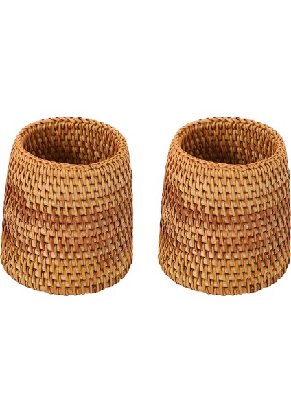 2x Rattan Çubukları Tüp Kürek Kaşıkları Kova Akşam Yemeği Bıçakları Çatallar Sofra Takımları Ev Depolama Sepetleri Organizatör B (Yurt Dışından)