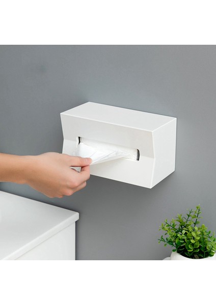 2x Mutfak Doku Kutusu Kapak Kağıt Havlular Için Peçete Tutucusu Peçeteler Için Kutu Doku Dispenser Duvara Monte Konteyner Beyaz (Yurt Dışından) indirimleri