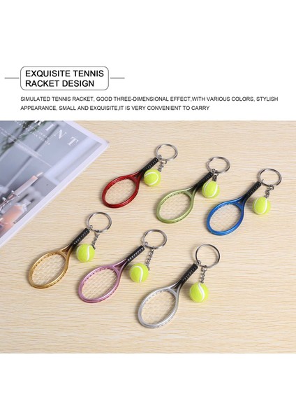 6pcs Mini Tenis Raket Topu Anahtarlık Kolye Çanta Çanta Aksesuarları Çanta Sporu Reklam Hayranları Lik Eşyalar Anahtar Yüzük (Yurt Dışından) fiyatları