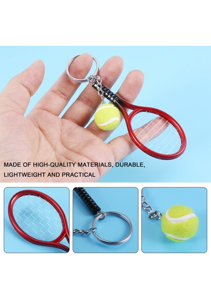 6pcs Mini Tenis Raket Topu Anahtarlık Kolye Çanta Çanta Aksesuarları Çanta Sporu Reklam Hayranları Lik Eşyalar Anahtar Yüzük (Yurt Dışından) modelleri