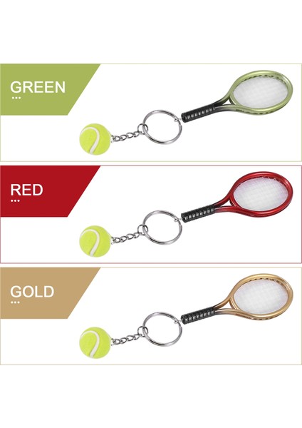 6pcs Mini Tenis Raket Topu Anahtarlık Kolye Çanta Çanta Aksesuarları Çanta Sporu Reklam Hayranları Lik Eşyalar Anahtar Yüzük (Yurt Dışından) fırsatları