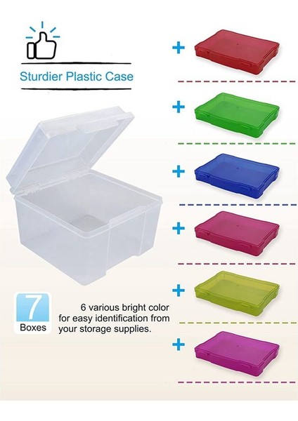 5x7 Inç Fotoğraf Depolama Kutusu Fotoğraf Organizatör Resim Konteynerleri Çok Molor Plastik Fotoğraf El Sanatları Keeper Kılıf (Yurt Dışından) modelleri