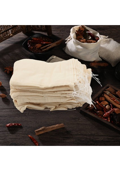 200 Paket Pamuk Muslin Torbaları Poşet Torbası Çok Amaçlı Çekme Çantaları Çay Takı Için Düğün Partisi Depolama (4 x 6 Inç) (Yurt Dışından) fırsatları