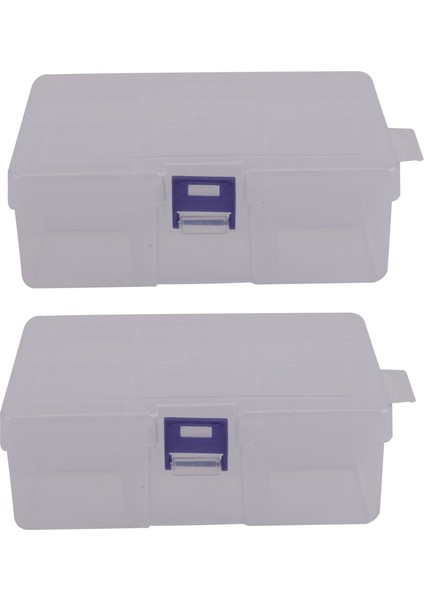 2x 6 Çıkarılabilir Plastik Saklama Kutusu Takı/küpe/araçlar Konteyner Organizatör (Yurt Dışından)
