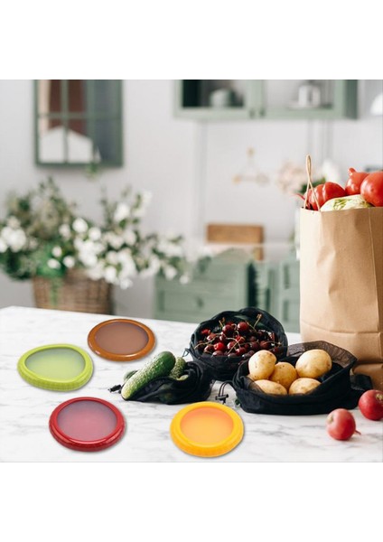 4pcs/set Meyve Koruma Kutusu Silikon Film Gıda Kutusu Seamler Sekite Için Meden Buzdolabı Sebze Avokado Limon Depolama (Yurt Dışından) fırsatları
