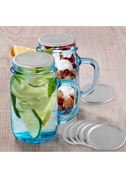 200 Adet Genişliğinde Ağız 86 mm Mason Kavanoz Kapakları Silikon Contalar ile Yeniden Kullanılabilir Sızıntı Geçirmez Bölünmüş Tip Gümüş Kapaklar Halkalar (Yurt Dışından) modelleri