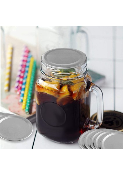 200 Adet Genişliğinde Ağız 86 mm Mason Kavanoz Kapakları Silikon Contalar ile Yeniden Kullanılabilir Sızıntı Geçirmez Bölünmüş Tip Gümüş Kapaklar Halkalar (Yurt Dışından) indirimleri