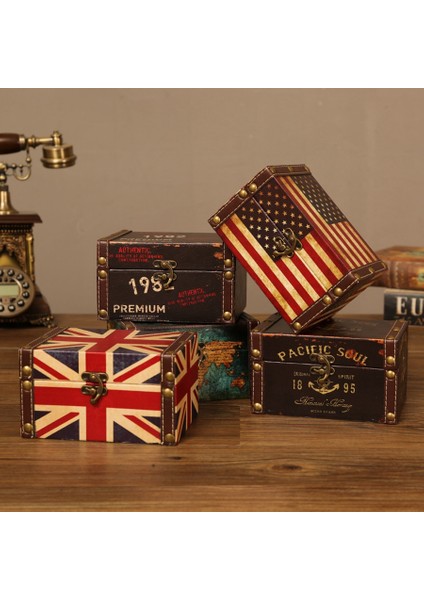 Vintage Depolama Dekoratif Bavul Küçük Retro Ahşap Kutu Kilit Masaüstü Depolama Kutusu Sonlandırma Muhe Takı Kutusu 66 Yol (Yurt Dışından) indirimleri