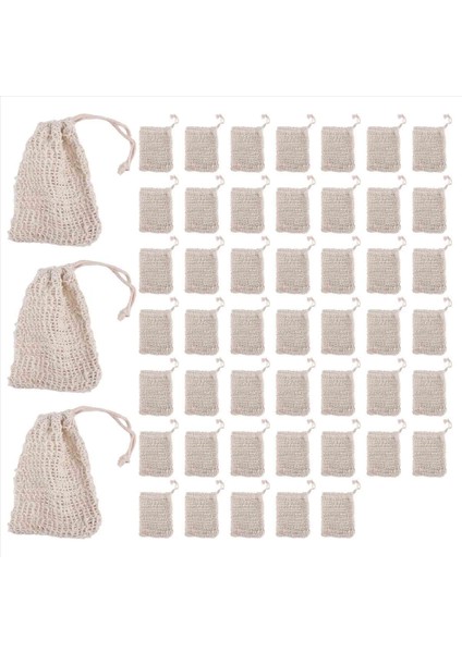 Duş Banyo Sisal Sabun Çantası Doğal Sisal Sabun Torbası Eksfoliye Edici Sabun Tasarrufu Torbası Tutucu 50PCS (Yurt Dışından) fırsatları