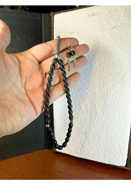 Cam Tesbih Mat Siyah Renkli Arpa Kesim T-210 modelleri