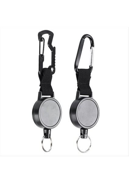 Çelik Tel Tasarımı ile Geri Çekilebilir Anahtar Zinciri Multitool Carabiner Rozeti Tutucu Anahtar Klips Klibi Tutucu Normal Tür (Yurt Dışından) fiyatları