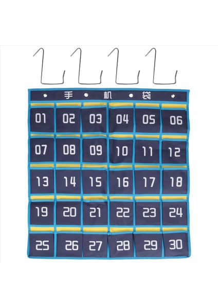 4x 30 Numaralı Cepler Grafik Cep Telefonu Asma Organizatör Sınıf Hesap Makinesi Için Depolama Çantası Cep Telefonu (Yurt Dışından) fiyatları
