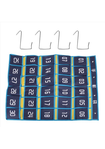 4x 30 Numaralı Cepler Grafik Cep Telefonu Asma Organizatör Sınıf Hesap Makinesi Için Depolama Çantası Cep Telefonu (Yurt Dışından) fırsatları