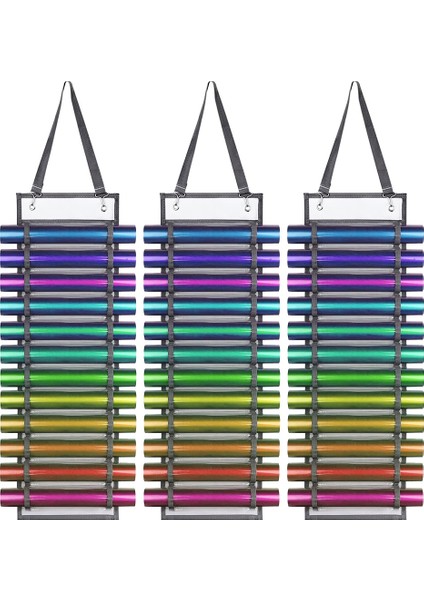 3x Vinil Depolama Rafı 12 Delikli Organizatörler Vinil Rulo Tutucu Vinil Tabakalar/ısı Transfer Kağıdı/tasarım Çizimleri (Yurt Dışından)