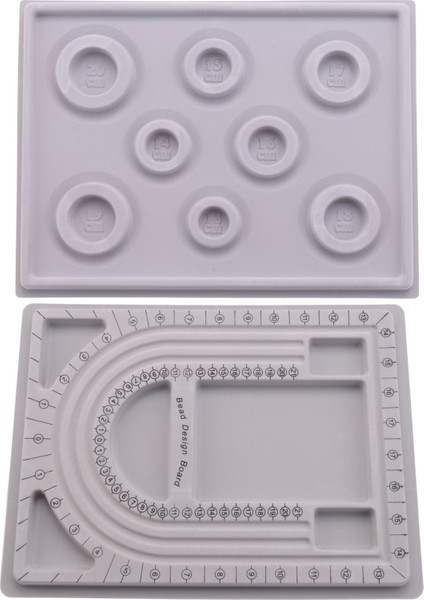 2pcs Boncuk Tasarım Kurulu Bilezik Tasarım Kurulu Flocked Boncuk Tahtası Kolye Beading Mücevher Organizatör Tepsi Diy Takı Yapma Tepsisi (Yurt Dışından)