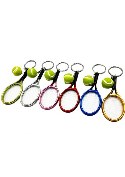 12PCS Mini Tenis Raket Topu Anahtarlık Kolye Çanta Çanta Aksesuarları Çanta Sporu Reklamı Hayranları Lik Eşya Anahtar Yüzüğü (Yurt Dışından) modelleri