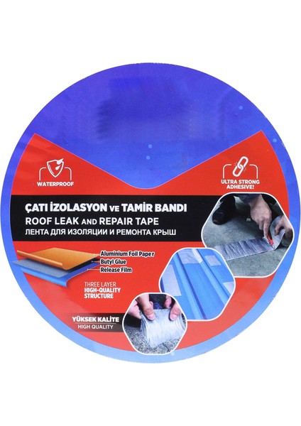 Su Sızdırmaz Çamur Bant Çatı Boru Tamir Çatlak Bandı (4 Metre x 10 Cm) fiyatları