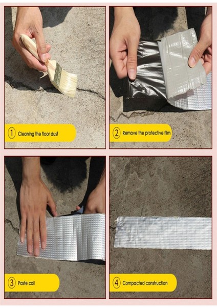 Su Sızdırmaz Çamur Bant Çatı Boru Tamir Çatlak Bandı (4 Metre x 10 Cm) modelleri