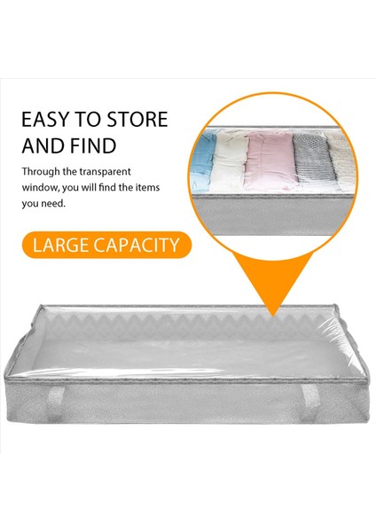 Yatak Çantaları Altında Katlanabilir Yatak Altında Büyük Nefes Alabilir Giysiler Depolama Çantaları Zippered Organizatör (Yurt Dışından) indirimleri