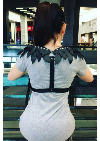 Omuz Parça Kanatlı Deri Harness - APFT726