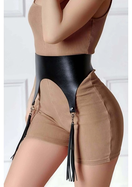 Püsküllü Deri Korse Kemer - APFT788 modelleri