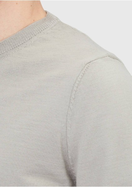 Bej Bisiklet Yaka Düz Örgü Yün Karışımlı Triko Kazak fırsatları