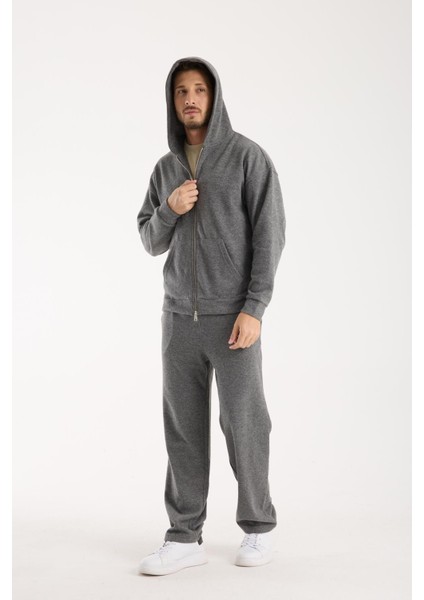 %100 Pamuk Kapüşonlu Fermuarlı Erkek Sweatshirt fırsatları