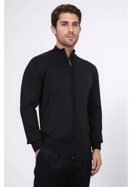 Fermuarlı Siyah Hırka fiyatları