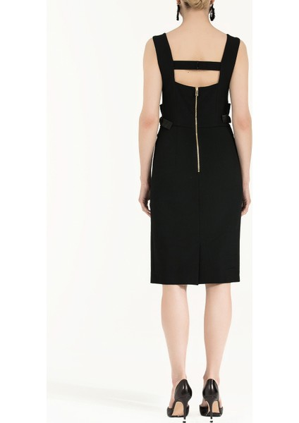 Siyah Beyaz Dar kesim mini elbise 90683 fırsatları