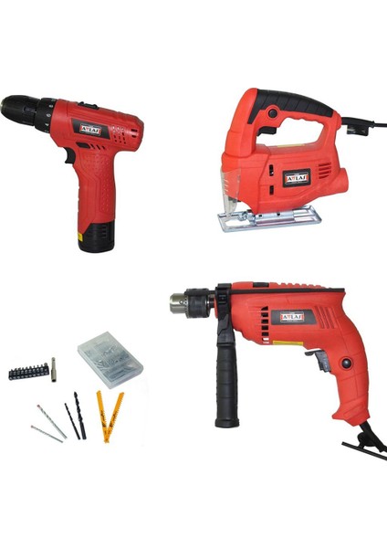 Trio Set Matkap + Dekupaj Testere + 12 V Vidalama (A0602025) fiyatları