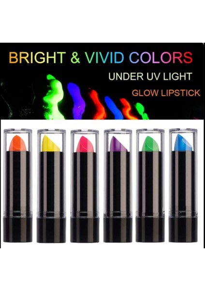 Karanlıkta Parlayan Neon Ruj Seti