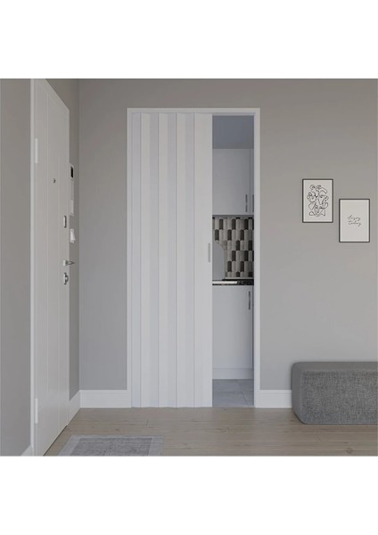 Katlanır - Akordiyon Pvc Kapı / Beyaz fırsatları