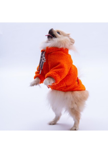 Turuncu Doha Go! Urban Moods Peluş Köpek Kıyafeti Kedi Kıyafeti Köpek Sweati fırsatları