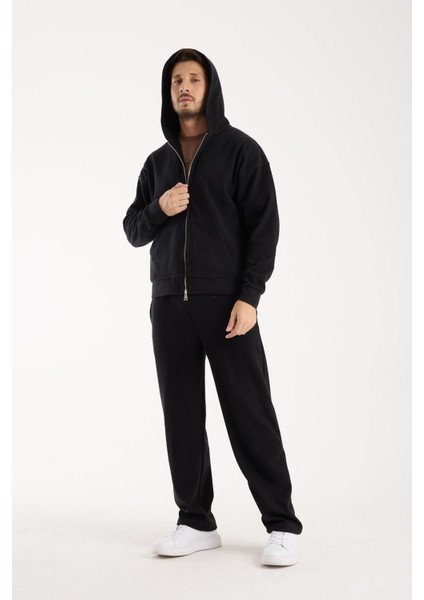 %100 Pamuk Kapüşonlu Fermuarlı Erkek Sweatshirt fırsatları