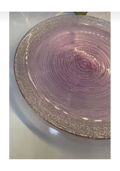 Pembe Altın Işıltılı Cam Pasta Tabağı Zarif Sofra Sunum Tabakları fırsatları