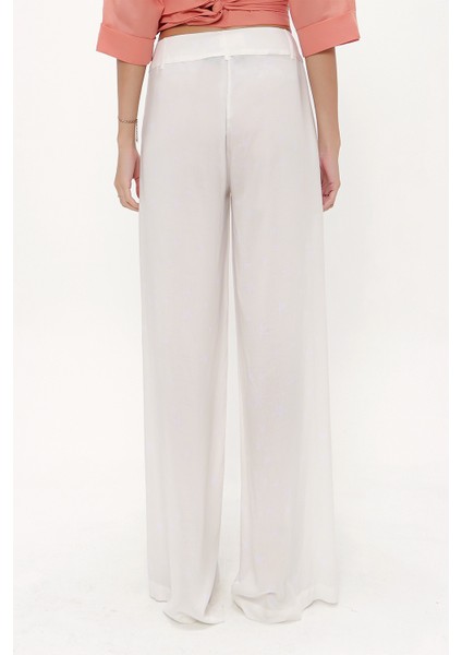 Ekru Desenli bol Kesim viskon pantolon 41250 indirimleri