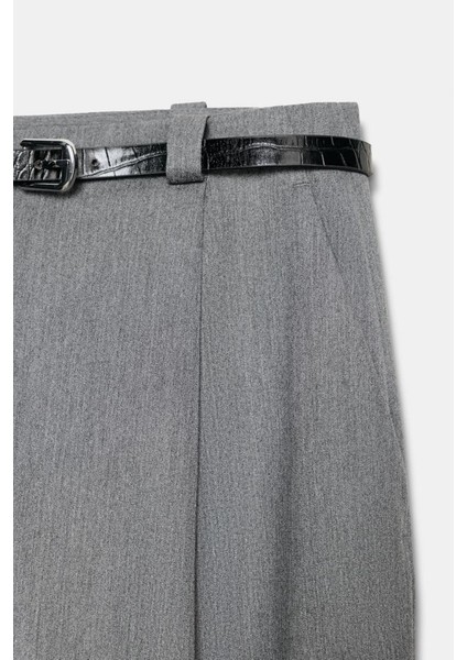 Premium Kybele Yüksek Bel Dokuma Straight Pantolon indirimleri