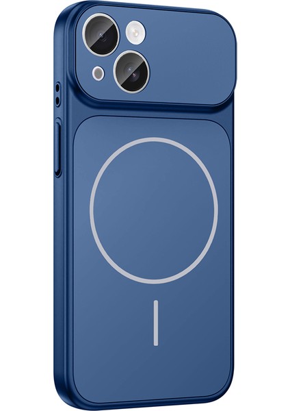 iPhone 14 Kılıf Znth M-Safe Şarj Özellikli Kamera Korumalı Formen Kapak - Gümüş