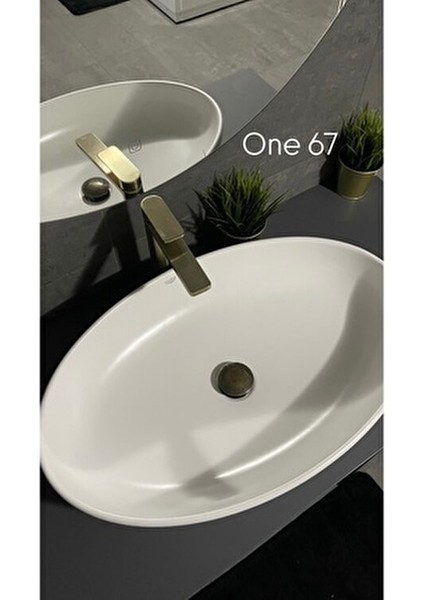 Cerastyle One Turkuaz Çanak Lavabo 67x42 cm Deliksiz Tezgah Üstü Modern Tasarım indirimleri