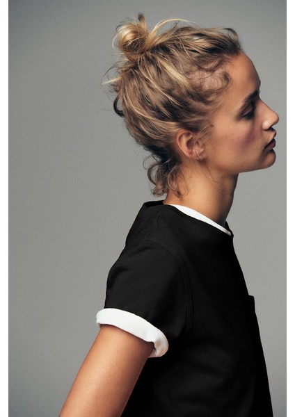 Premium Cep Detaylı Kısa Kol Pamuklu Tişört