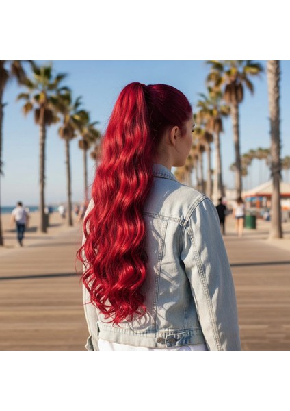 Tokalı Dalgalı At Kuyruğu - Kızıl