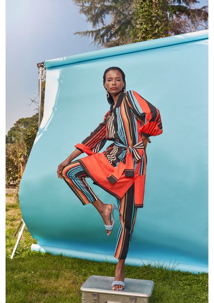 Desenli Ribanalı bol kesim gömlek elbise 93524 fiyatları