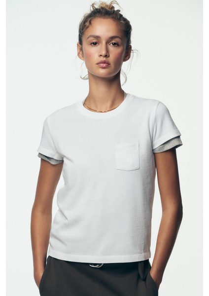 Premium Cep Detaylı Kısa Kol Pamuklu Tişört modelleri