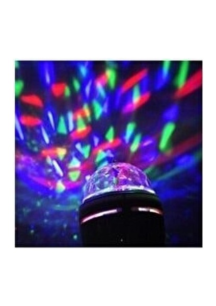 Renkli Disko Ampülü 100-200 Watt E-27 Duy Tipi LED Ampul ile 360 Derece Dönme fiyatları