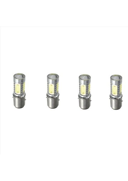 4x 12V BA20D H6 4 Cob LED Beyaz Ampul Işığı Motosiklet Bisikleti Moped Atv Far (Yurt Dışından)