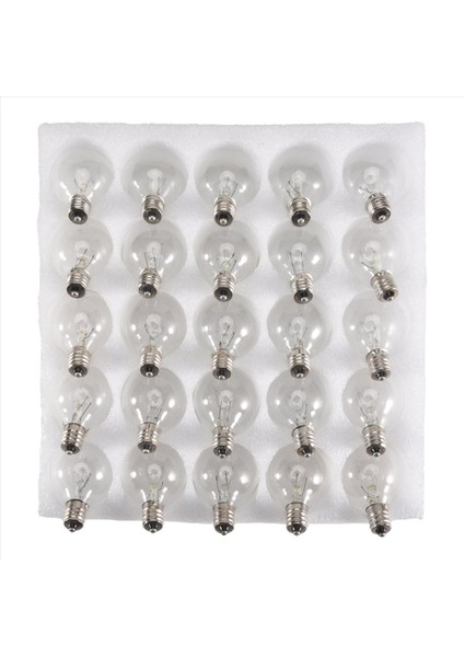 25PCS G40 Yedek Ampul E12 Candelabra Vida Base LED Globe Ampulleri Iç Mekan Dış Mekan Ipleri Işıklar Sıcak Beyaz (Yurt Dışından)