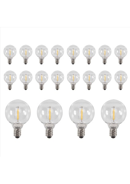 20 Pcs G40 LED Yedek Ampul E12 Vida Taban Yüzüne Döndürülmemiş LED Globe Ampuller Güneş Dize Işıkları Sıcak (Yurt Dışından) modelleri